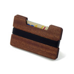 Minimalist Wallet // Mahogany (Orange Band)