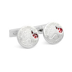 Mood Traveller Cufflinks (Silver + Red)