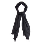 Gucci // GG Wool + Silk Blend Scarf // Black