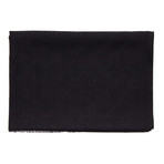 Gucci // Wide GG Wool + Silk Blend Scarf // Black