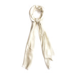 Gucci // Wide GG Wool + Silk Blend Scarf // White
