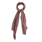 Gucci // Wide GG Wool + Silk Blend Scarf // Dark Brown