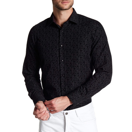 Solid Long Sleeve Bristol Button-Up // Black (M)