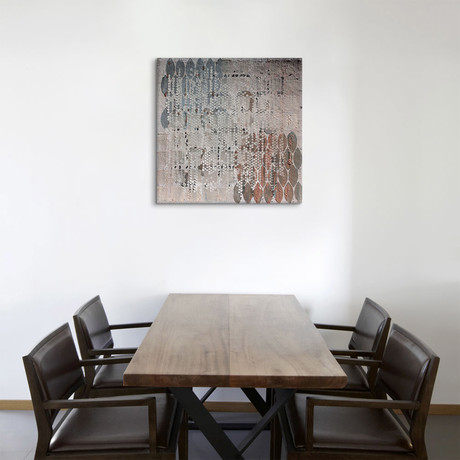 Grey Brown Geometric (18"W x 18"H x 0.75"D)