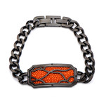 Steel + IP Black Bracelet // Orange Stingray