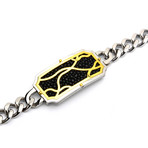Steel + IP Gold Bracelet // Black Stingray
