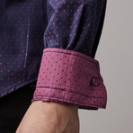 Solid Button-Up // Navy Dot (2XL)