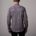 Eight-X // Digital Print Button-Up // Orange (S)