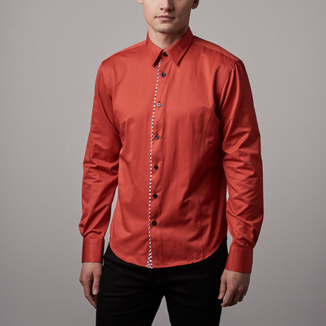 Solid Button-Up // Red (XS)