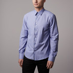 Eight-X // Jacquard Button-Up // Blue (XL)