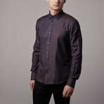 Jacquard Button-Up // Brown (XL)