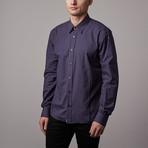Stripe Button-Up // Navy (XL)