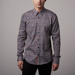 Eight-X // Digital Print Button-Up // Orange (S)