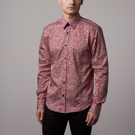 Digital Print Button-Up // Red (S)