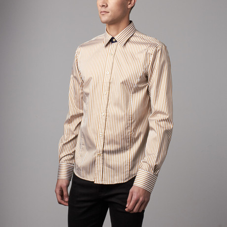 Stripe Button-Up // Mustard (S)