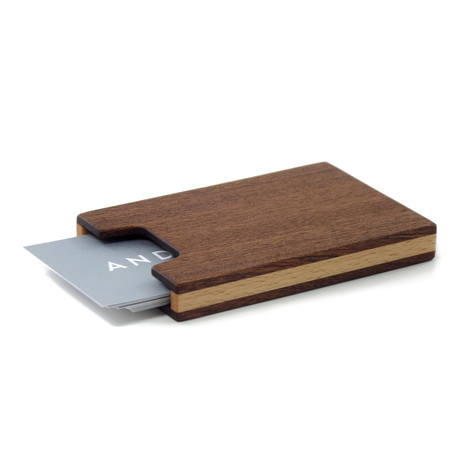 Business Card Case // Mahogany + Beech