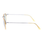 Metal Frame Round Sunglasses // Yellow + Silver