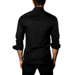 Jared Lang // Button-Up Shirt // Black Stripe (L)