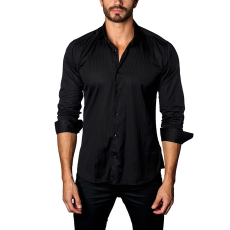 Jared Lang // Button-Up Shirt // Black Stripe (S)