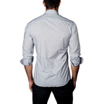 Button-Up Shirt // Heather Grey Stripe (L)