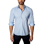 Button-Up Shirt // Heather Blue Stripe (M)