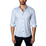 Button-Up Shirt // Light Blue Melange (L)