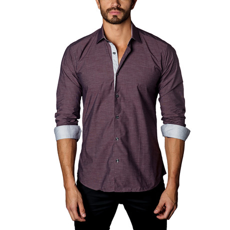 Button-Up Shirt // Maroon (S)