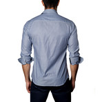 Button-Up Shirt // Navy Oxford Stripe (L)