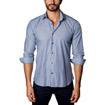 Button-Up Shirt // Navy Oxford Stripe (L)