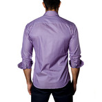 Jared Lang // Button-Up Shirt // Pink + Navy (L)