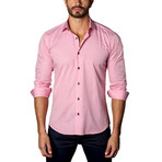 Button-Up Shirt // Light Red Plaid (S)