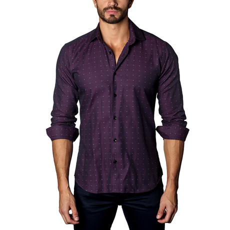Jared Lang // Button-Up Shirt // Plum (2XL)