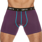 Blue Stitch Collection Boxer Brief // Grape (Small)