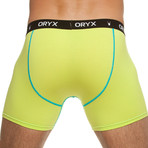 Blue Stitch Collection Boxer Brief // Lime (Small)