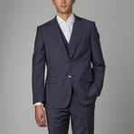 Via Roma // 3-Piece Classic Half-Canvas Suit // Slate (US: 42R)
