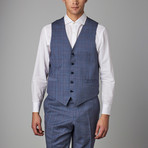 Via Roma // 3-Piece Classic Half-Canvas Suit // Slate Blue Plaid (US: 40S)