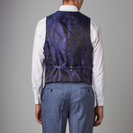 Via Roma // 3-Piece Classic Half-Canvas Suit // Slate Blue Plaid (US: 40S)