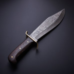 Handmade Damascus Steel Hunting Knife // Bowie