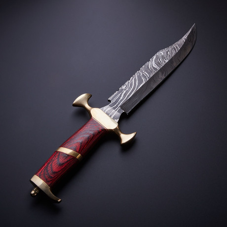Handmade Damascus Steel Hunting Knife // SP-26