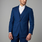 Paolo Lercara // 3-Piece Modern-Fit Suit // Blue Check (US: 40S)