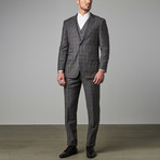 Paolo Lercara // 3-Piece Modern-Fit Suit // Grey Plaid (US: 34R)