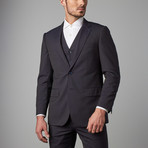 Paolo Lercara // 3-Piece Modern-Fit Suit // Navy Pinstripe (US: 42R)