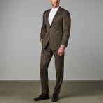Paolo Lercara // Modern-Fit Suit // Brown Pinstripe (US: 38R)