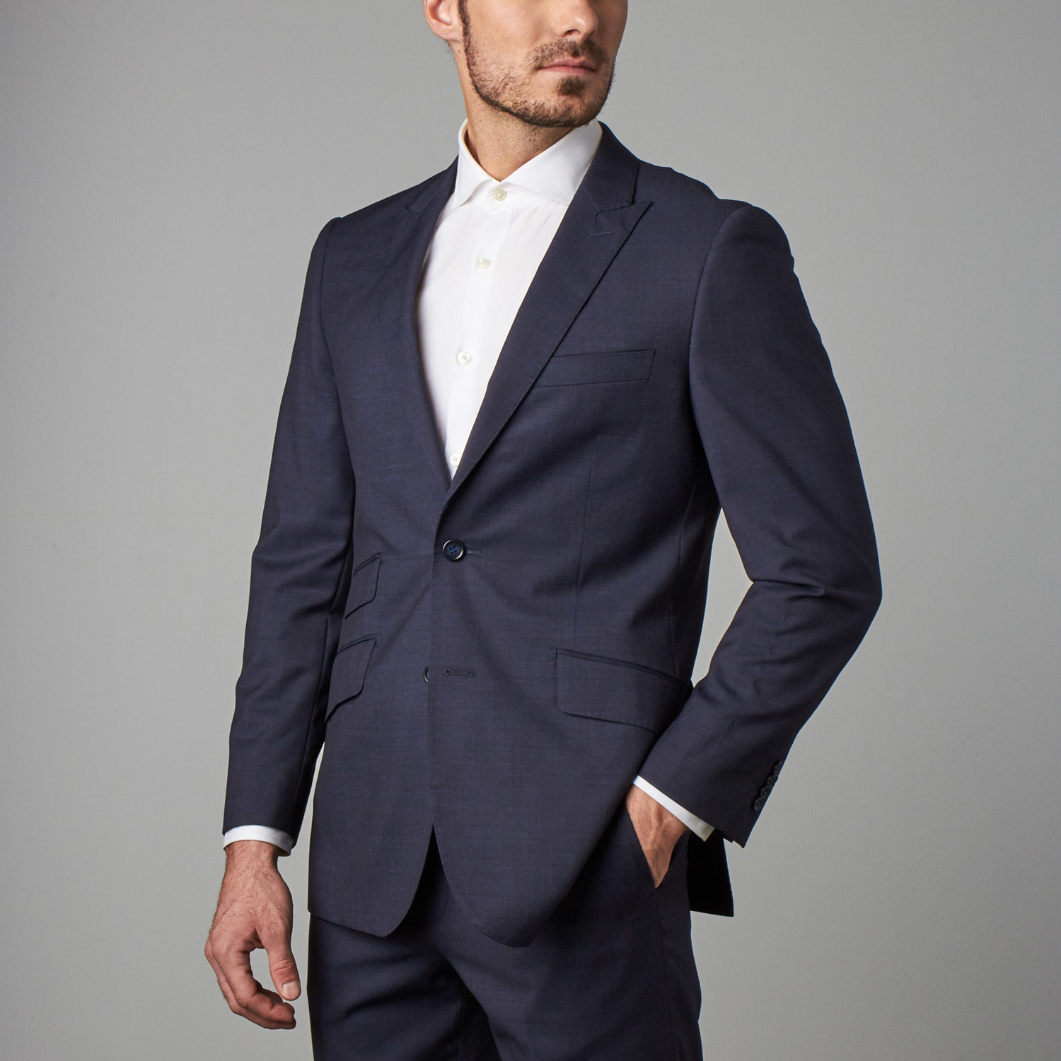 Modern-Fit Suit // Navy Blue (US: 36S) - Paolo Lercara - Touch of Modern