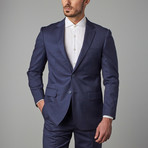 Paolo Lercara // Modern-Fit Suit // Blue Textured (US: 36S)