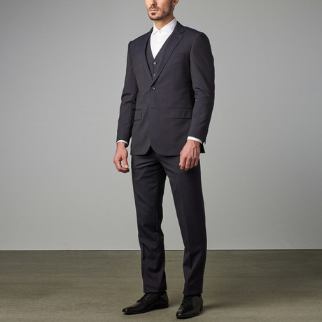 Paolo Lercara // 3-Piece Modern-Fit Suit // Navy Pinstripe (US: 36S)