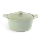Ron 10" Cast Iron Covered Stockpot // 4.4qt (Green)