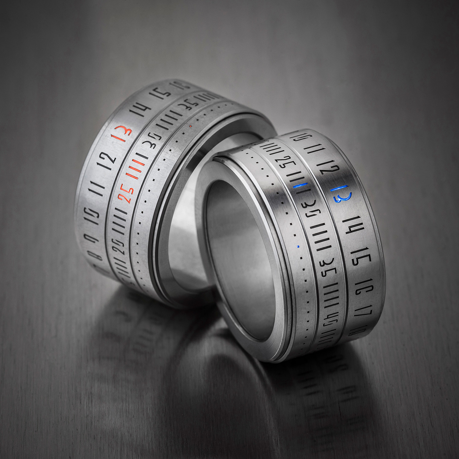 Ring Clock // Metal Ring + Orange LED (Size 6.5) - Ring Clock - Touch ...