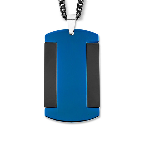 Polished Dog Tag // Blue IP