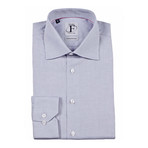 Herringbone Weave Button-Down Shirt // Grey (US: 19R)